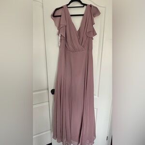 Elegant Mauve Sleeveless Dress